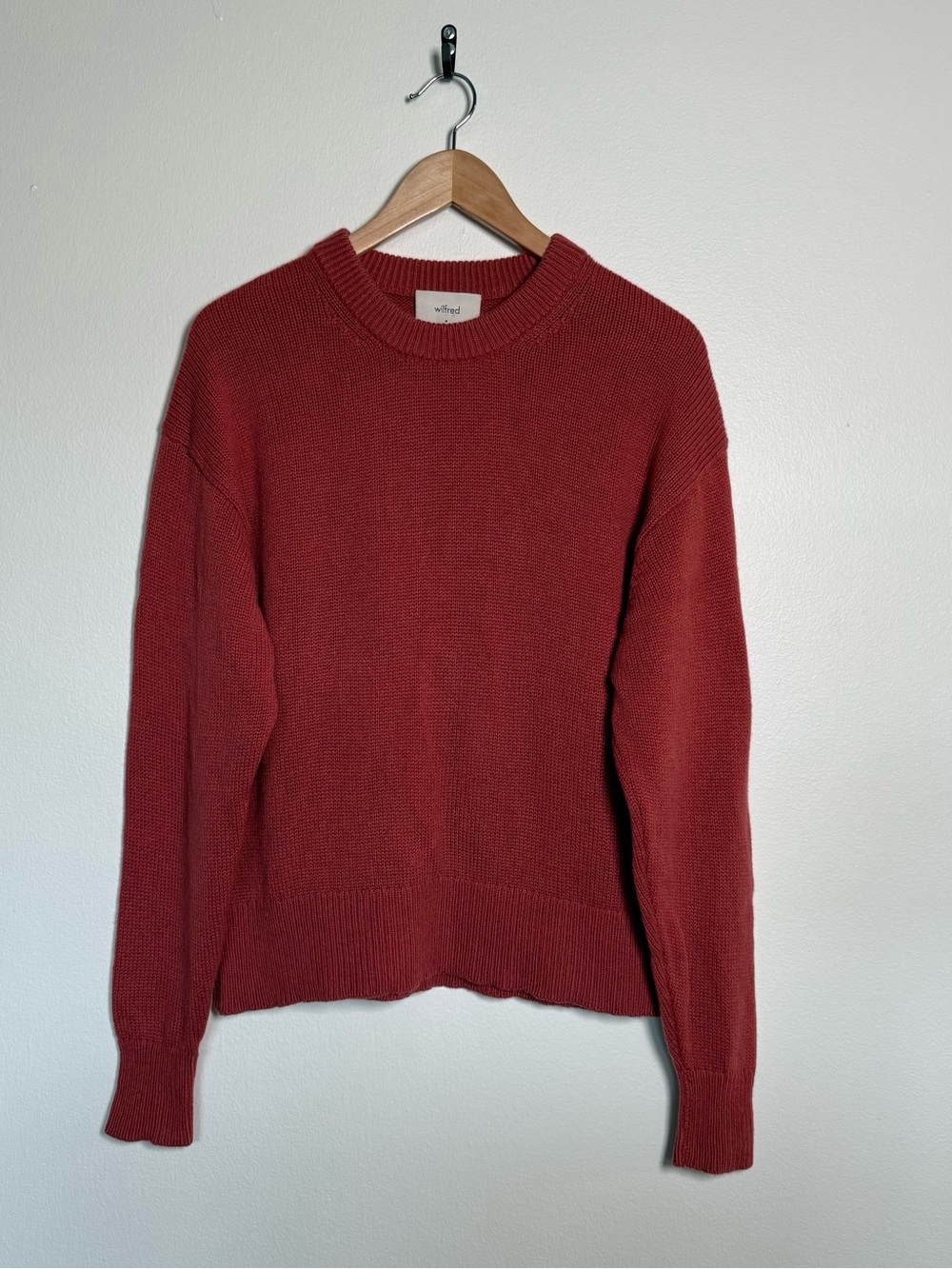 Aritzia Wilfred Sweater Womens Sz M Pink Cashmere Crewneck Pullover Quite Luxury